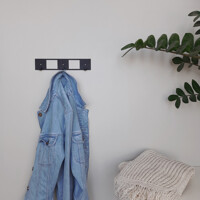 Гачки Настінні 25см х 5см Вышалка Glozis Kanto Black H-083