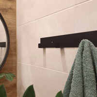 Вішалка Настінна 60см х 5см Glozis Urban Black 60 H-105
