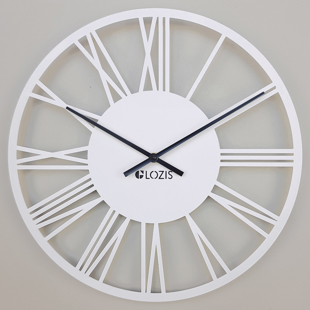 Годинник Настінний 35см х 35см Glozis Rome White B-023