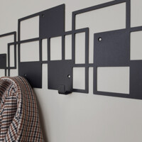 Вішалка Настінна 50см х 17см Glozis Bau Black H-074