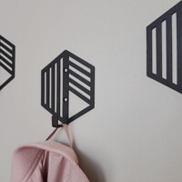 Гачок Настінний 10см х 9см Glozis Nod Black H-092