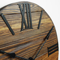 Дерев'яний Настінний Годинник 40см х 40см Glozis Nevada Mokko A-054