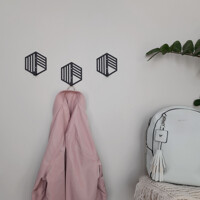 Гачок Настінний 10см х 9см Glozis Nod Black H-092