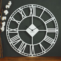 Великий Годинник Настінний 70см х 70см Glozis Oxford White B-032