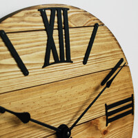 Дерев'яний Настінний Годинник 40см х 40см Glozis Nevada Gold A-056