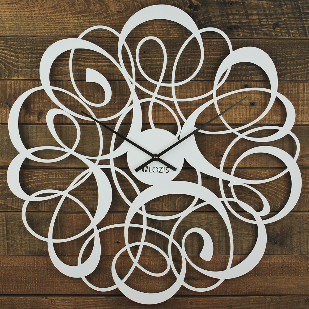 Годинник Настінний 50см х 50см Glozis Freya White B-036