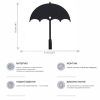 Гачок Настінний 10см х 9см Glozis Umbrella H-087
