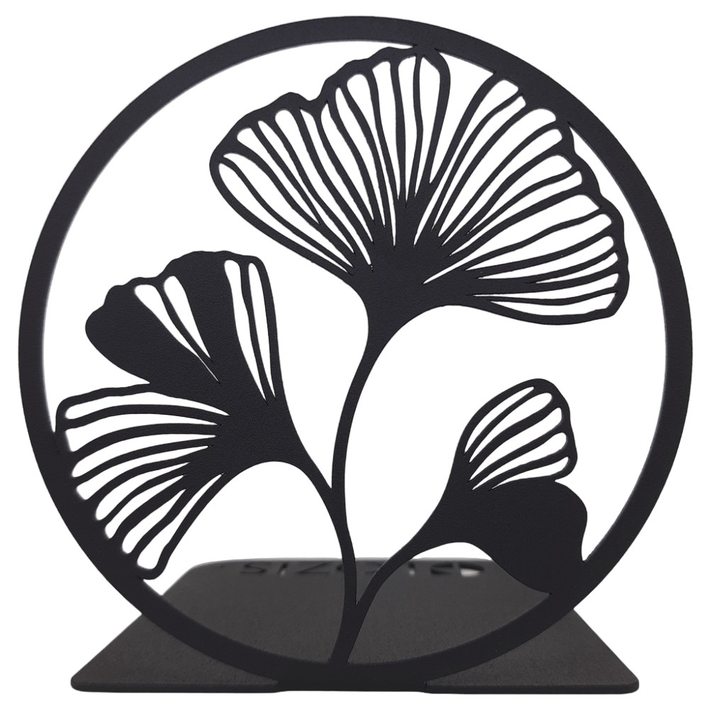 Тримач для Книг Glozis Ginkgo Black G-039 14 х 14 см