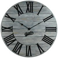 Дерев'яний Настінний Годинник 60см х 60см Glozis Kansas Graphite A-053