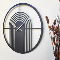 Годинник Настінний 50см х 50см Glozis Arch Black B-038