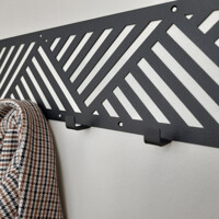 Вішалка Настінна 50см х 13см Glozis Nord Black H-089