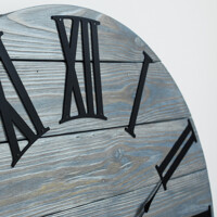 Дерев'яний Настінний Годинник 60см х 60см Glozis Kansas Graphite A-053