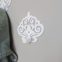 Гачок Настінний 11см х 10см Glozis Ajur White H-060