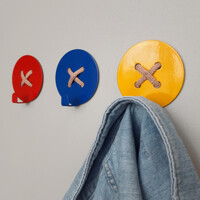 Гачок Настінний 8см х 8см Glozis Button Yellow H-023