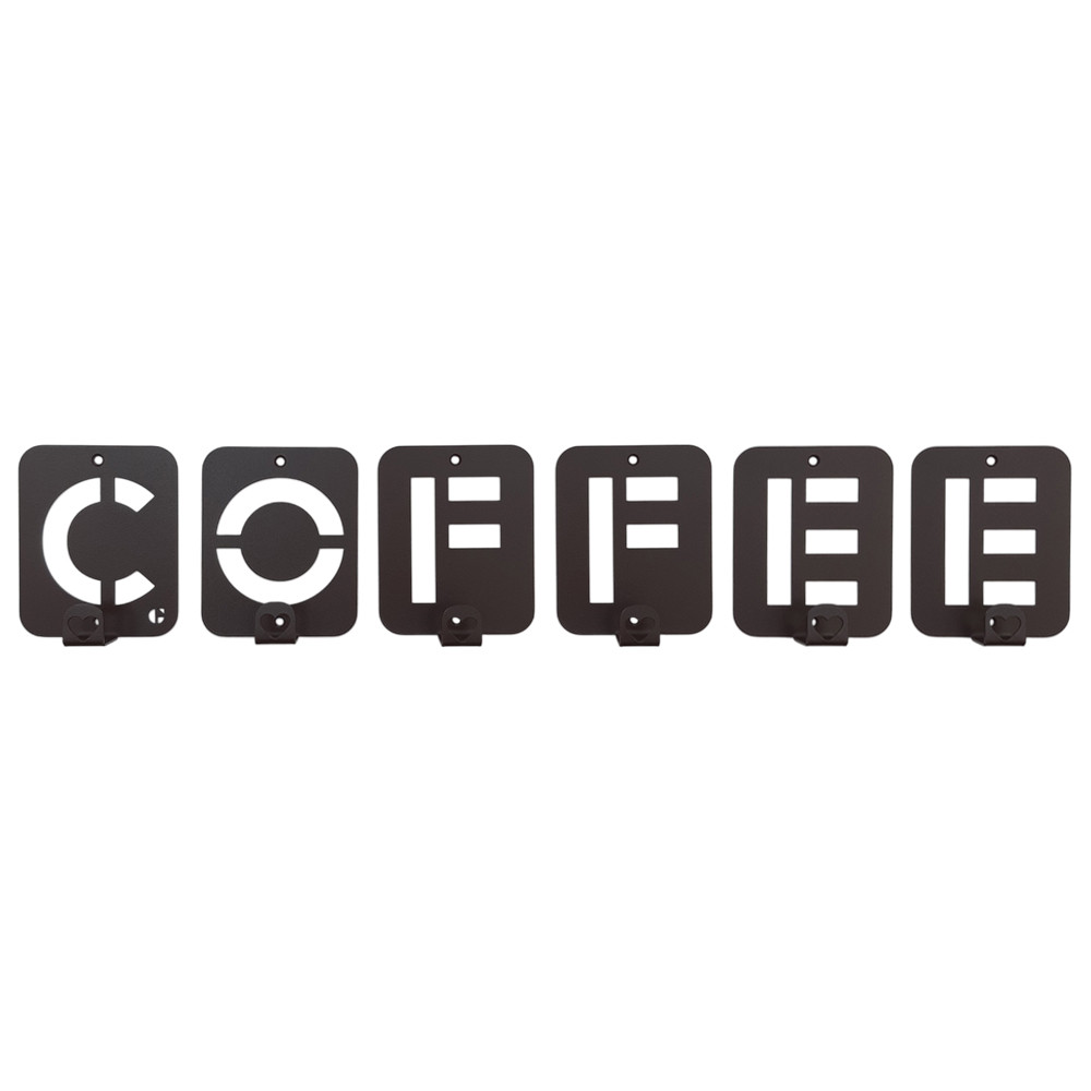 Вішалка Настінна 50см х 10см Glozis Coffee H-004