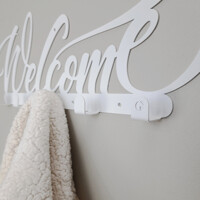 Вішалка Настінна 50см х 18см Glozis Welcome White H-077