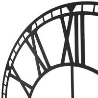 Великий Годинник Настінний 70см х 70см Glozis Oxford Black B-031