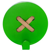 Гачок Настінний 8см х 8см Glozis Button Green H-026