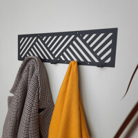 Вішалка Настінна 50см х 13см Glozis Nord Black H-089