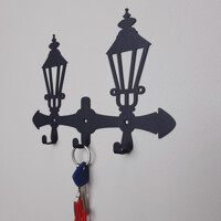 Вішалка Настінна 25см х 16см Ключниця Glozis Lanterns H-102