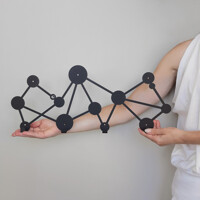 Вішалка Настінна 50см х 21см Glozis Dots H-068