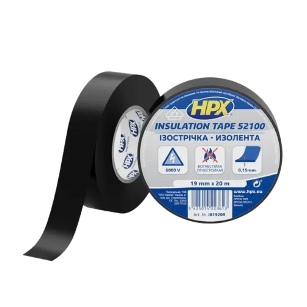 Ізострічка HPX 52100 19мм x 20м чорна