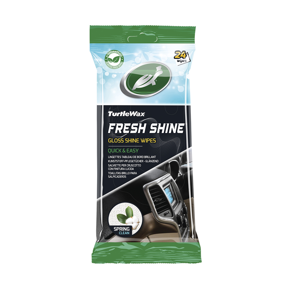 Серветки для салону "Весняна свіжість" глянцеві Turtle Wax FRESH SHINE SPRING GLOSS WIPES (24 шт) 1 уп