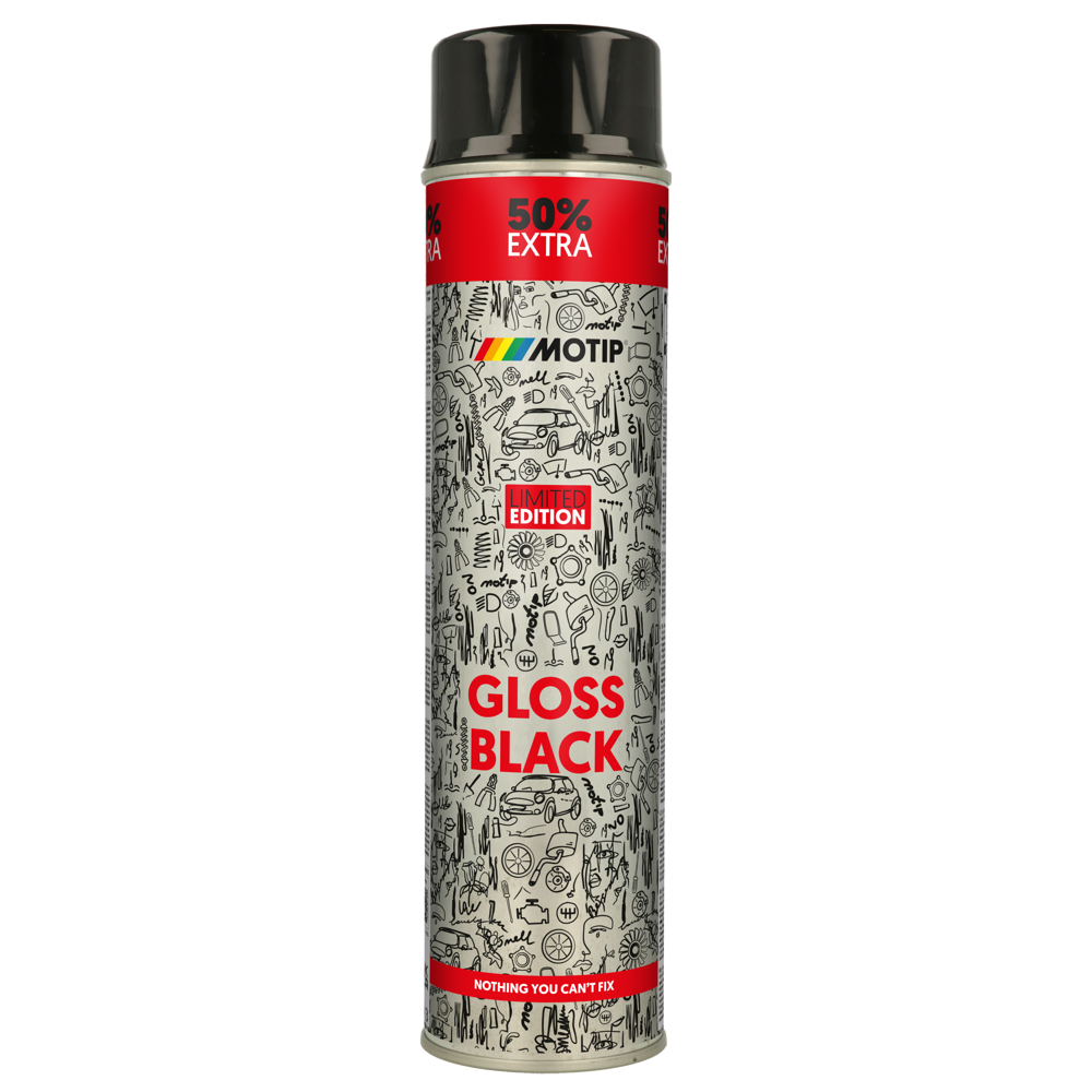 Емаль аерозольна універсальна акрилова “Special Edition” чорна глянcова Motip 600 мл
