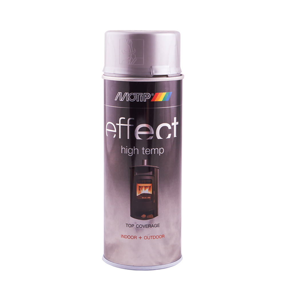 Емаль аерозольна високотемпературна Motip Deco Effect срібна 400 мл