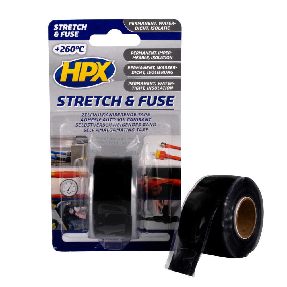 Самовулканізуюча стрічка Stretch&Fuse 25мм х 3м чорна