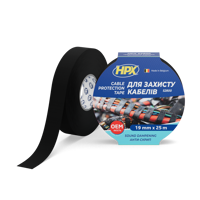 Ізострічка Стрічка для захисту кабелів, антискрип 19мм x 25м чорна