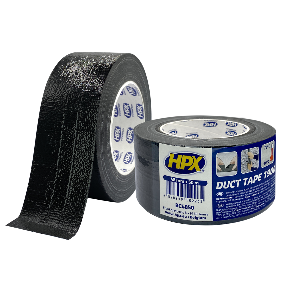 Армована стрічка Universal Duct Tape 1900 48мм х 50м чорна