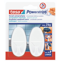 Гачки пластикові овальні L під плитку/метал tesa Powerstrips® 2 кг 2 шт білі