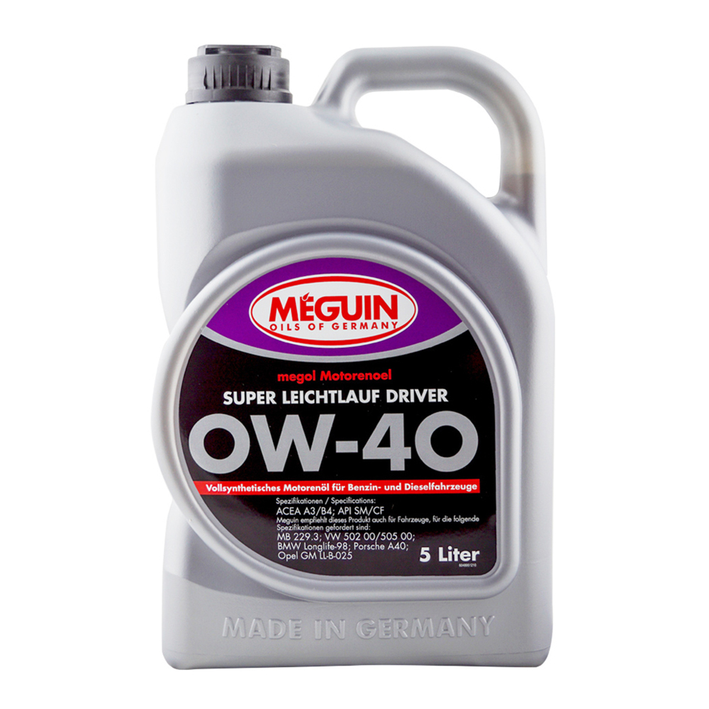 Моторна олива Meguin SUPER LEICHTLAUF DRIVER SAE 0W-40, 5 L