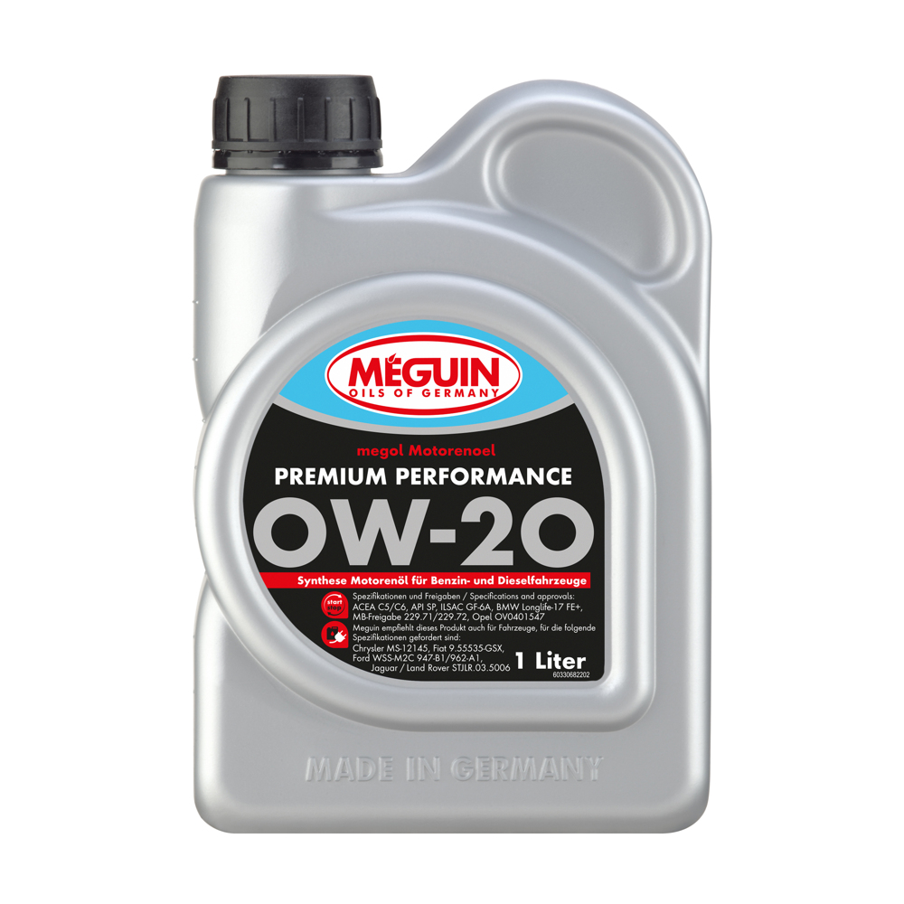 Моторна олива Meguin Premium Performance SAE 0W-20 - 1л