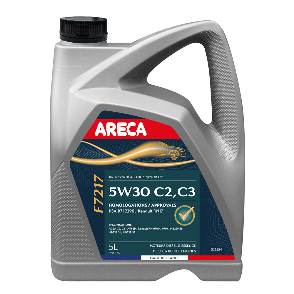 Моторна олива ARECA F7217 5w-30 C2, C4 5 л