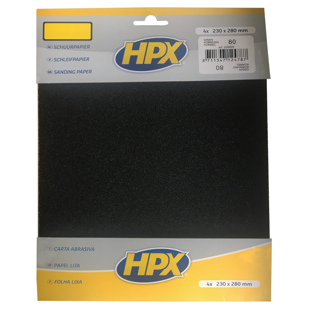 Абразивний папір P80 230мм х 280мм