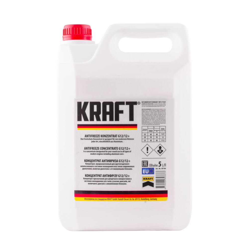 Антифризний концентрат KRAFT G12 / G12 (5л) (KF104)