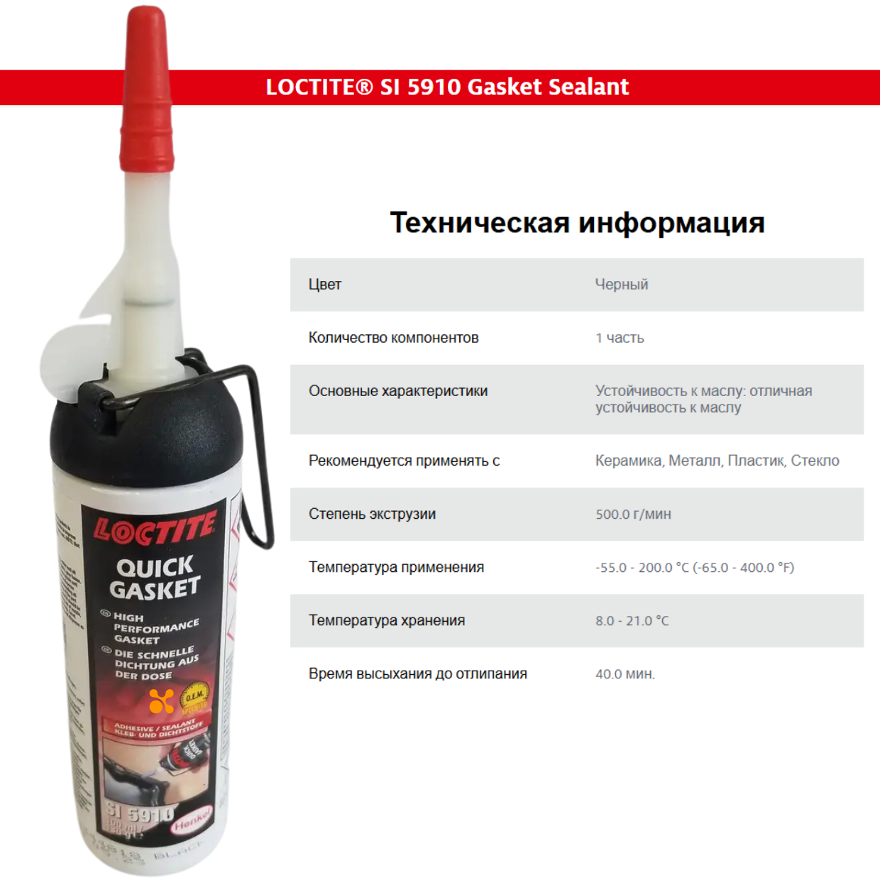 loctite 5910 характеристики